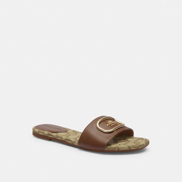 COACH Shoes - NWT Coach Outlet Evy Sandal In Signature Jacquard